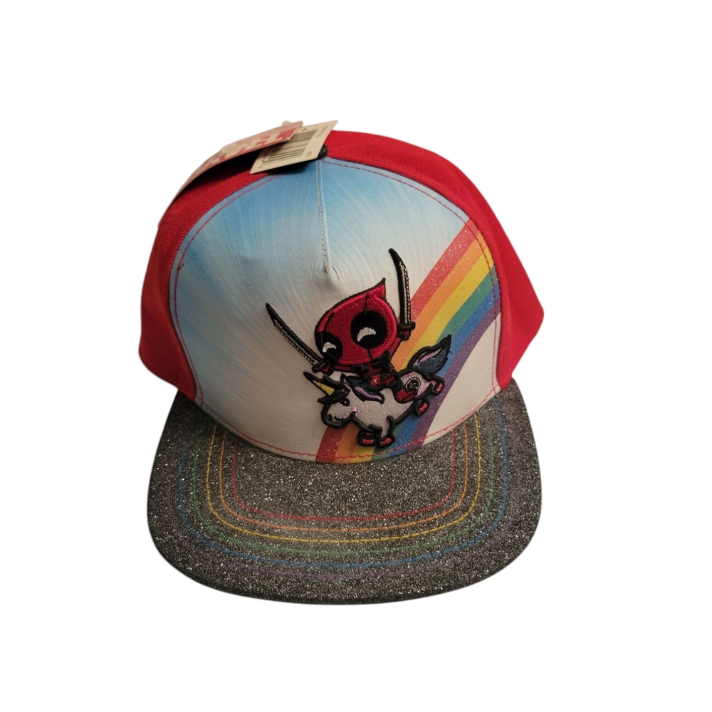 Marvel Red and Black Snapback Hat with Graphic Design